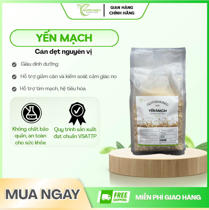 Hạt yến mạch cán dẹt nguyên vị