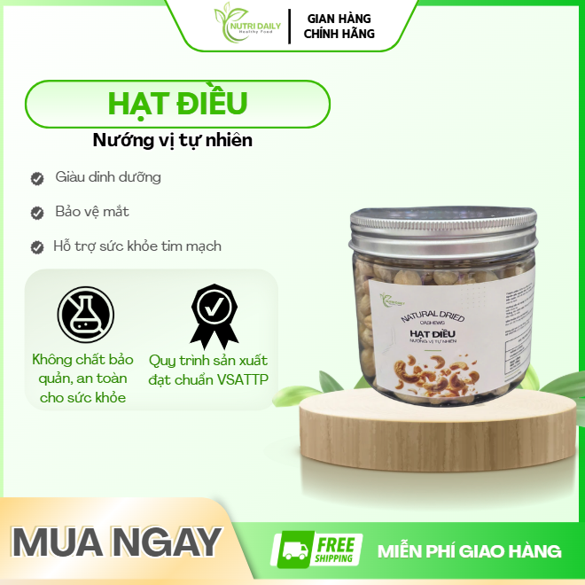 Hạt điều nướng vị tự nhiên