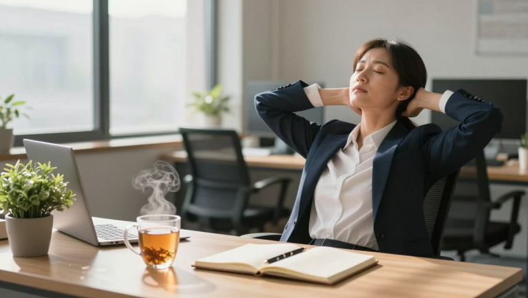 Mẹo chăm sóc sức khỏe cho dân văn phòng bằng cách nghỉ ngơi và giảm căng thẳng